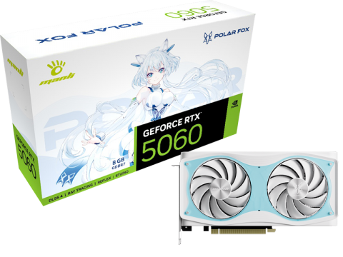 Manli Polar Fox GeForce RTX 5060 OC 8GB GDDR7